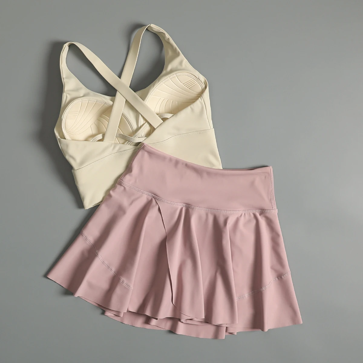 

High-end summer fitness suit for women professional outdoor morning jogging speed yoga suit badminton tennis sports skirt