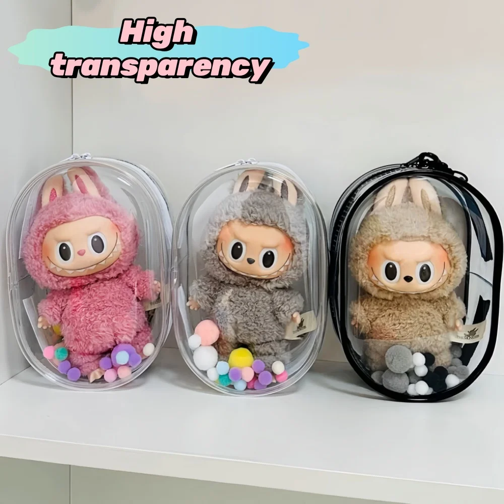 

Transparent Storage Box Mystery Box Keychain Bag Storage Case Thicken Wallet Cute Doll Bag Pouch Organization Jewelry Organizer