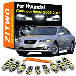 ZITWO 18Pcs Car LED Interior Light Kit For Hyundai Grandeur Azera TG 2005 2006 2007 2008 2009 2010 2011 LED Bulb Plate Lamp