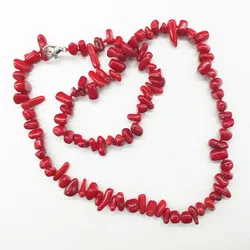 Unique. Pretty take a look at the most classic natural irregular red coral necklace 18