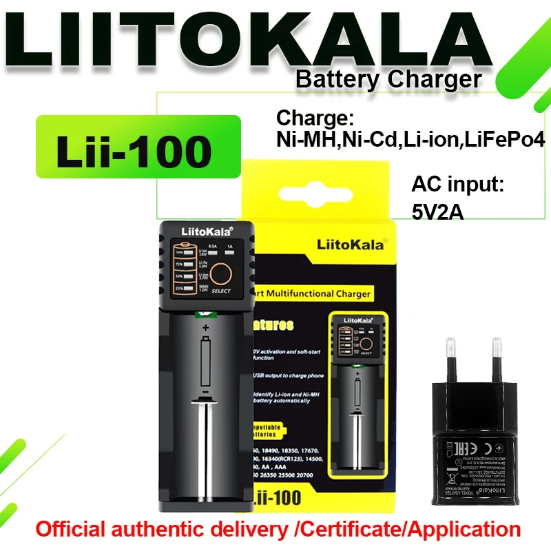 

LiitoKala Lii-100 Lii-202 Lii-402 Lii-CH2 18650 26650 AA AAA Rechargeable battery charger