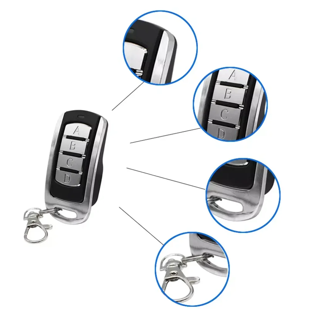 433 Garage Door Remote Control Universal Multifrequency 4 in 1 Gate Key Multi Frequency Duplicate Fixed Rolling Code