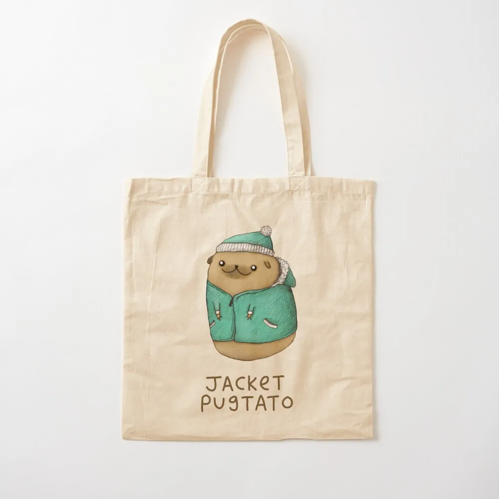 Jacket Pugtato Tote Bag cloth bag woman Women bags custom fabric bag shopper women