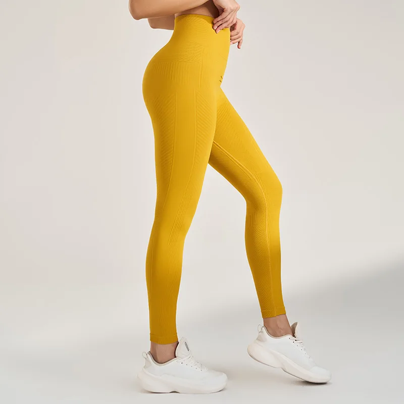 Sports Outdoor Fitness Yoga Pants Running Peach Stretch Nine Minute Bottom Pants Skinny Show Skinny Legs Bottoms Female