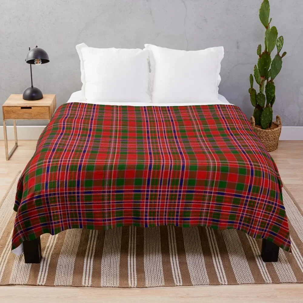 Clan MacAlister Tartan Throw Blanket Travel Bed linens Blankets