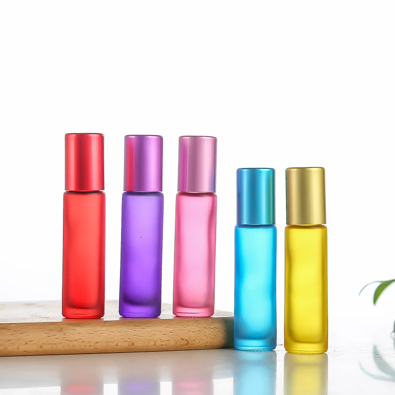 ガラスローラーボトルポータブルロールオンボトル 5 ミリリットルボトル小型エッセンシャルオイルトラベルキットパーソナルケア DIY エッセンシャルオイル