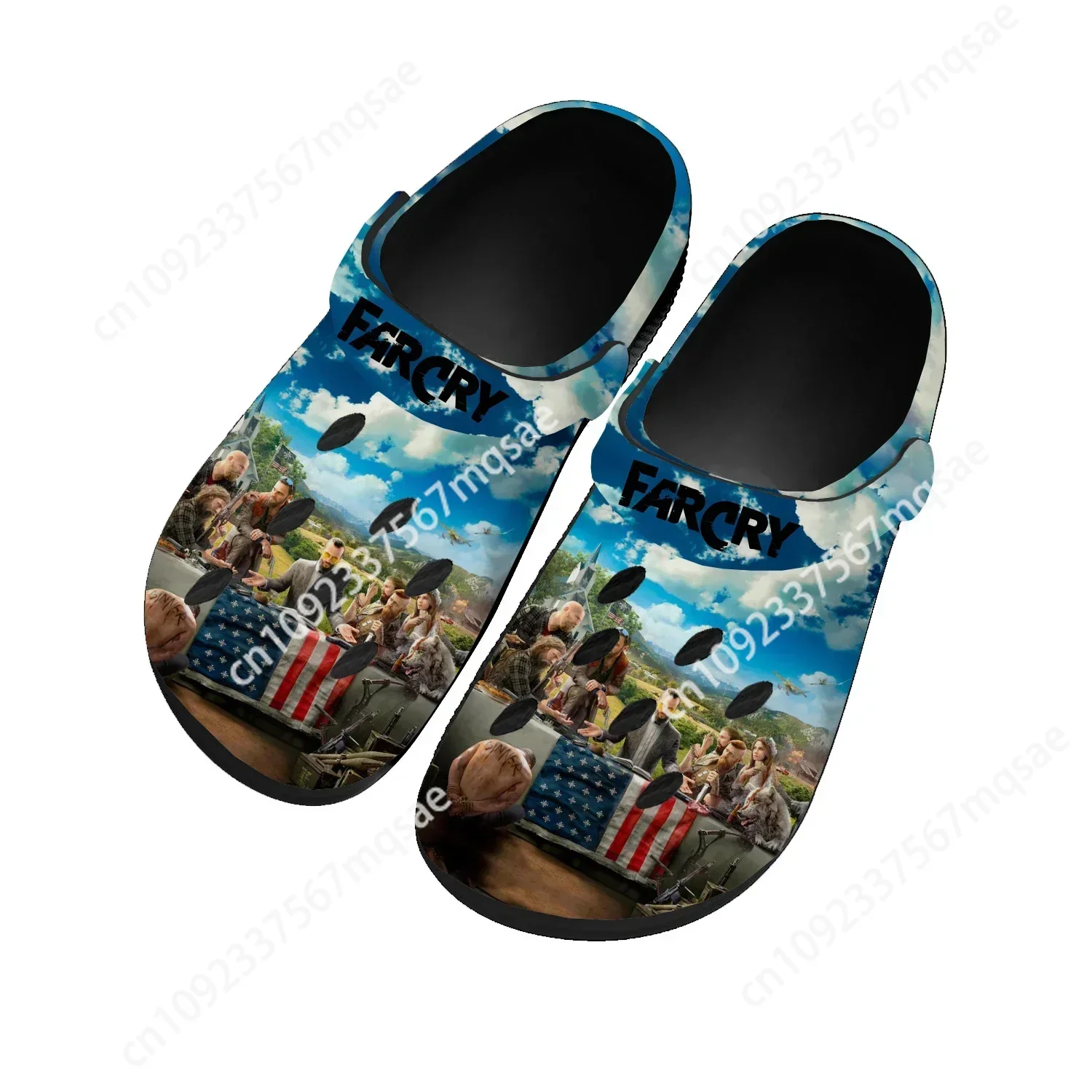 

Far Cry Custom Home Clogs Cartoon Game Mens Womens Teenager Fashion Tailor Made Water Shoes Garden Beach Hole Slippers Sandals