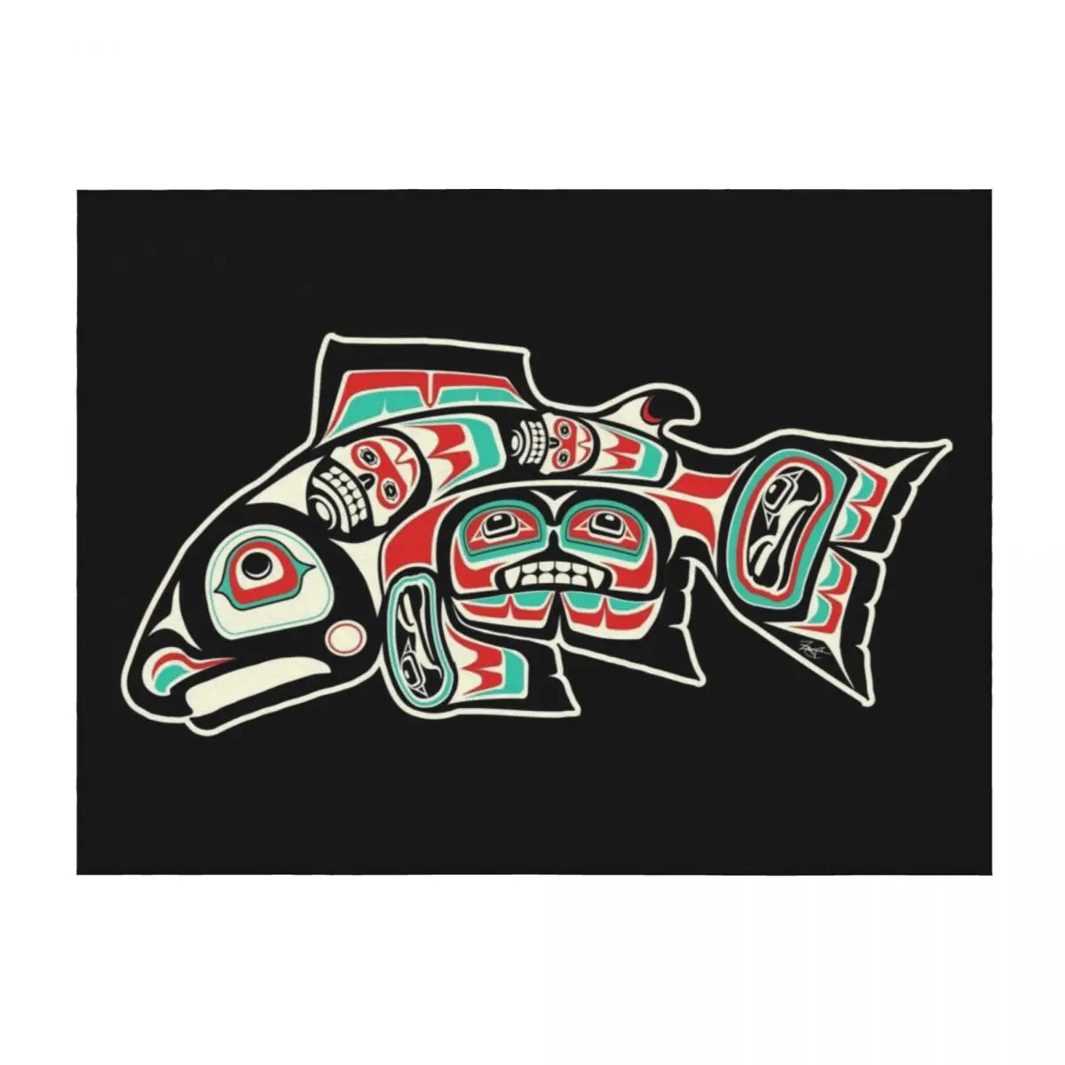 

Alaskan Salmon Throw Blanket Weighted Cute Plaid Blankets Sofas Of Decoration Plush Blankets