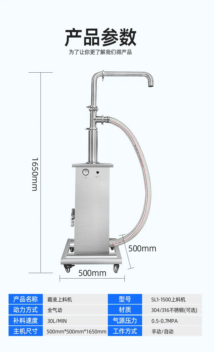 Pneumatic liquid self-priming feeding machine cosmetic paste filling machine extraction equipment is intelligent