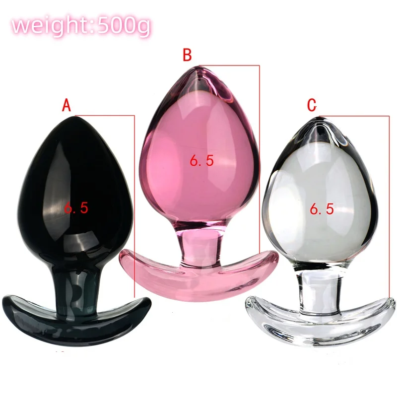 VaHppy Glass Anal Plugs 500g 6.5cm Anal Sex Toys Masturbator Gay Extension Training Lesbian Novelty style SM BDSM Adult Products