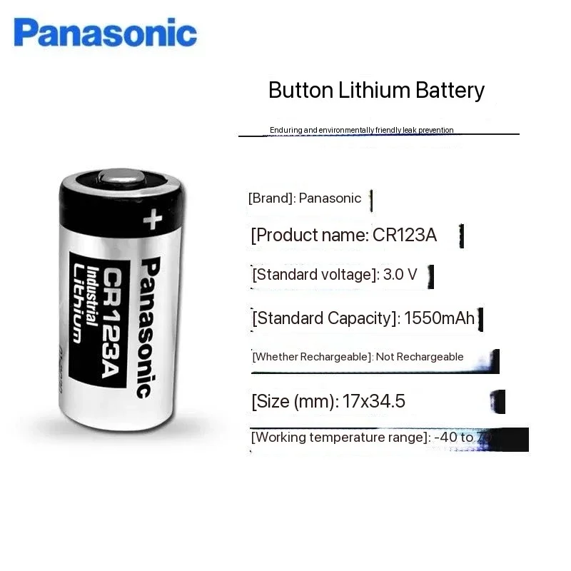 1-10PCS Original Panasonic CR123A 3V Lithium Battery CR17345 DL123A EL123A For Arlo Camera
