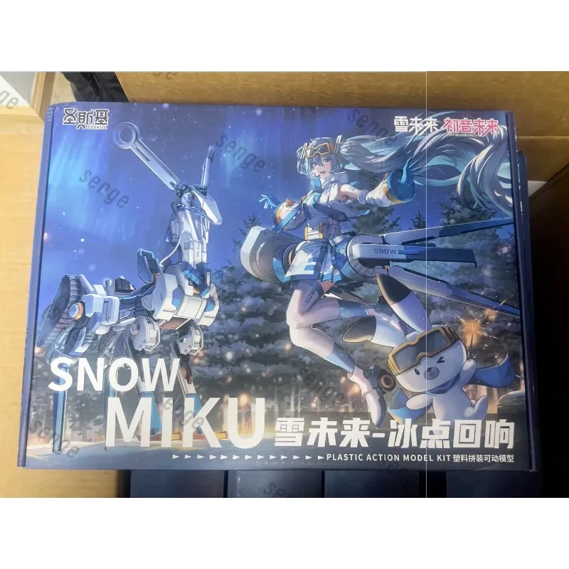 【authentique-et-en-stock】yolopark-soskill-hatsune-miku-snow-miku-collection-de-figurines-assemblees-et-articulees-mooel