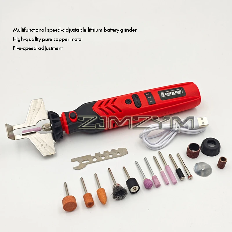 Chainsaw Sharpening Kit Handheld DC3.6V Cordless Saw Sharpener Chain Saw Sharpen Tool Set Red Chain Saw Sharpen Tool