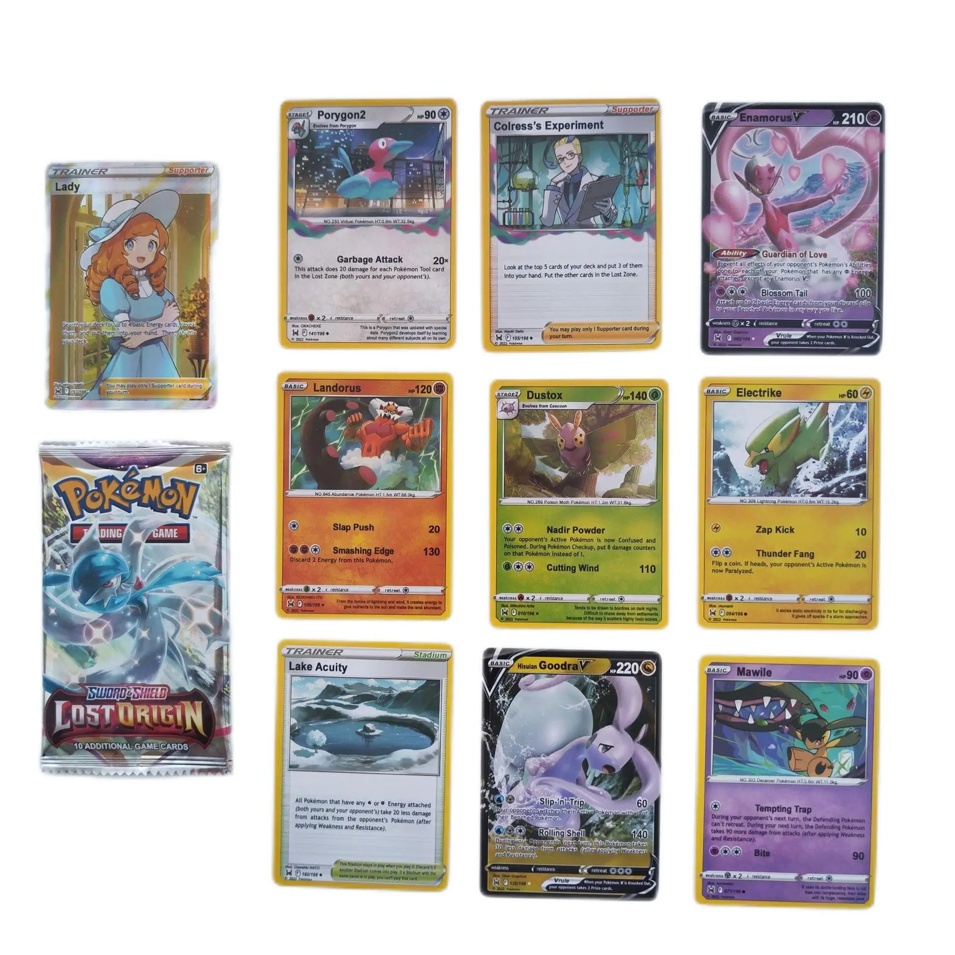 9pcs Pokemon Trading Card Game Vmax GX Sword Shield Evolution Lost Origin Silver Tempest Crown Zenith Booster Game Cards Kid Toy