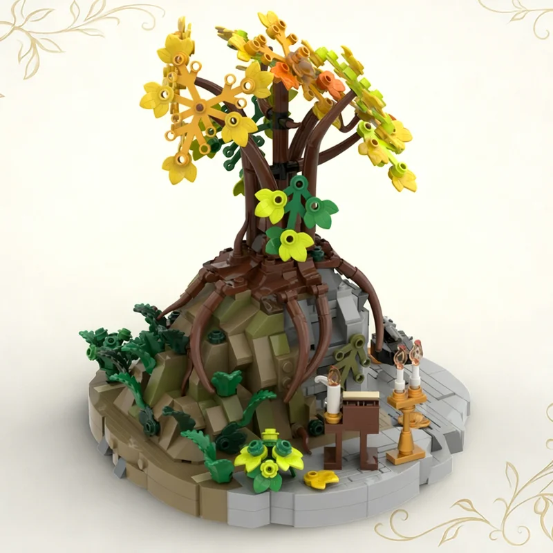 793pcs MOC The Hobbit And Lord Of The Rings Reforging Narsil — Rivendell Side Build Model Building Blocks Architecture Education