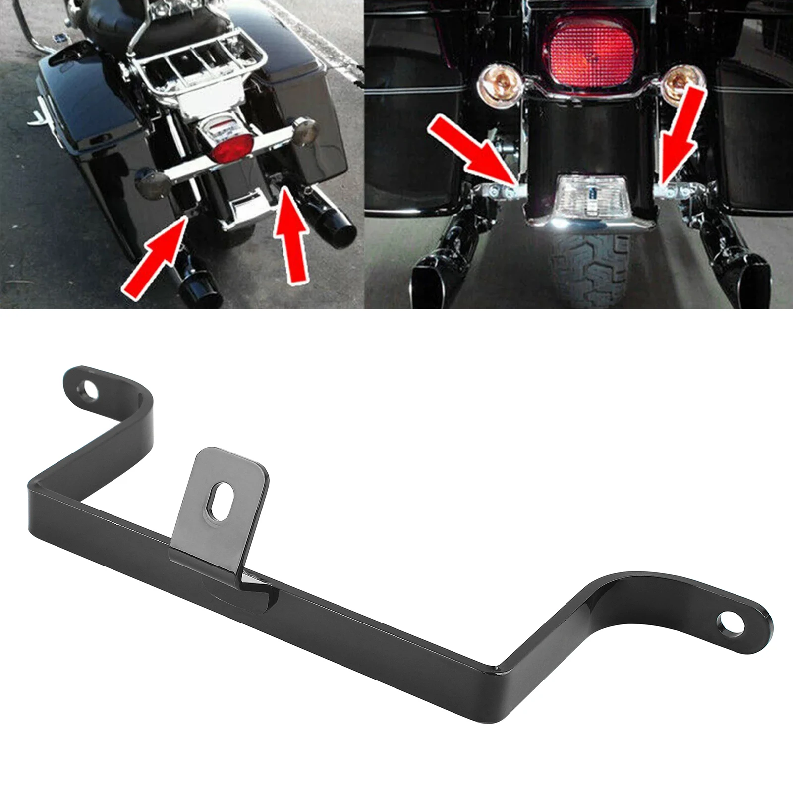 Motorrad Sattel tasche-zu-Kotflügel-Stütz halterung Heck halterung passend für Harley Tour Electra Road Street Glide 2014-2018