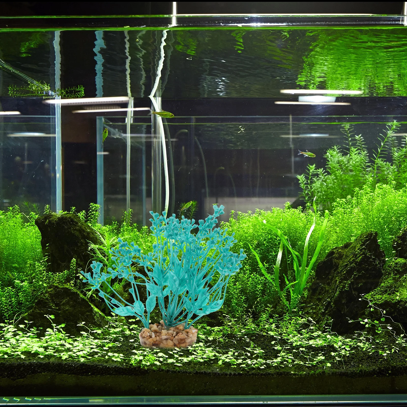 

Fake Grass for Fish Tank Artificial Water Grass Aquarium Plants Plastic Decor Realistic Aquatic Landscape Freshwater Betta Tank