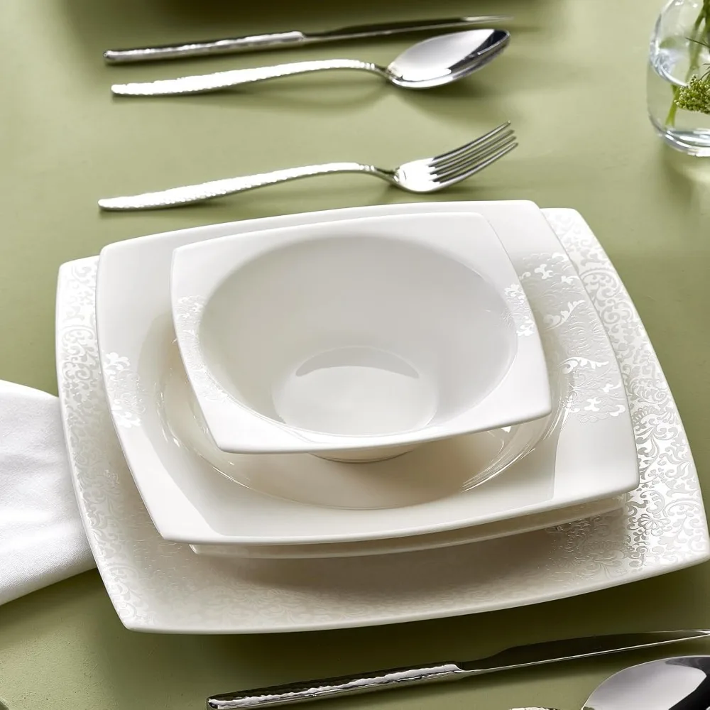 

Karaca New Flava 24-Piece Porcelain Dinnerware Set - Elegant Dinner, Pasta, and Side Plates for Six
