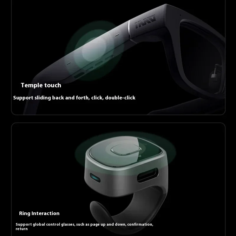 INMO GO2 3D Intelligent AR Glasses Real Time Simultaneous Offline Translation Speech Teleprompter Long Endurance-Custom Style