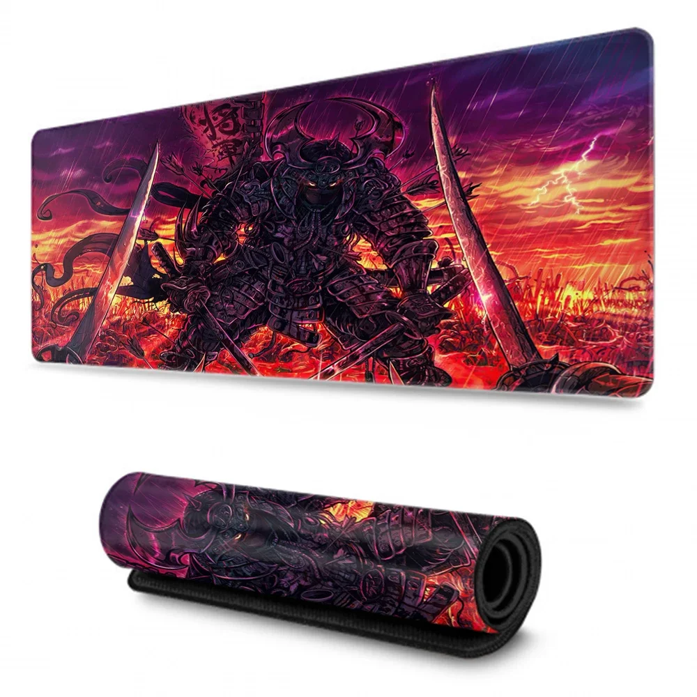 Alfombrilla de ratón grande para Gaming, alfombrilla de ratón para Gamer, 900x400, samurái Fantasy Warrior XXL