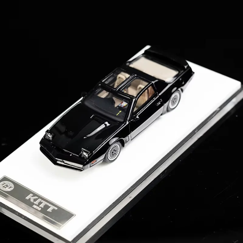 TNT Model Alloy 1/64 Knight Rider KITT/KARR Pontiac Firebird Sports Car Model Static Collection Decorated Holiday Gifts Toys