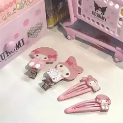 Śliczne Kawaii Sanrio moja melodia pałąk Barrettes moda Trendy Bangs klip klips fryzjerski kucyk Holder Bb klip akcesoria do włosów