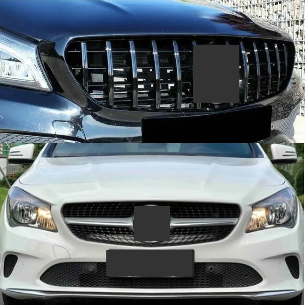 

For Diamond Middle Front Grille Bumper Grill Access for Mercedes Benz CLA 2013-2019 W117 C117 250 220 260 180 200 GT Perfect Mat