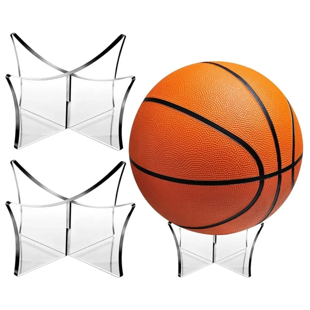 Multifunction Acrylic Basketball Ball Stand Support Base Bowling Ball Football Display Holder Rugby Football Ball Rack