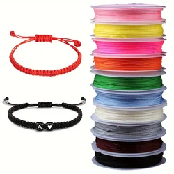 10 roll nylon rope set for non elastic bead string for bracelets, necklaces, and ankle chains - mixed colors