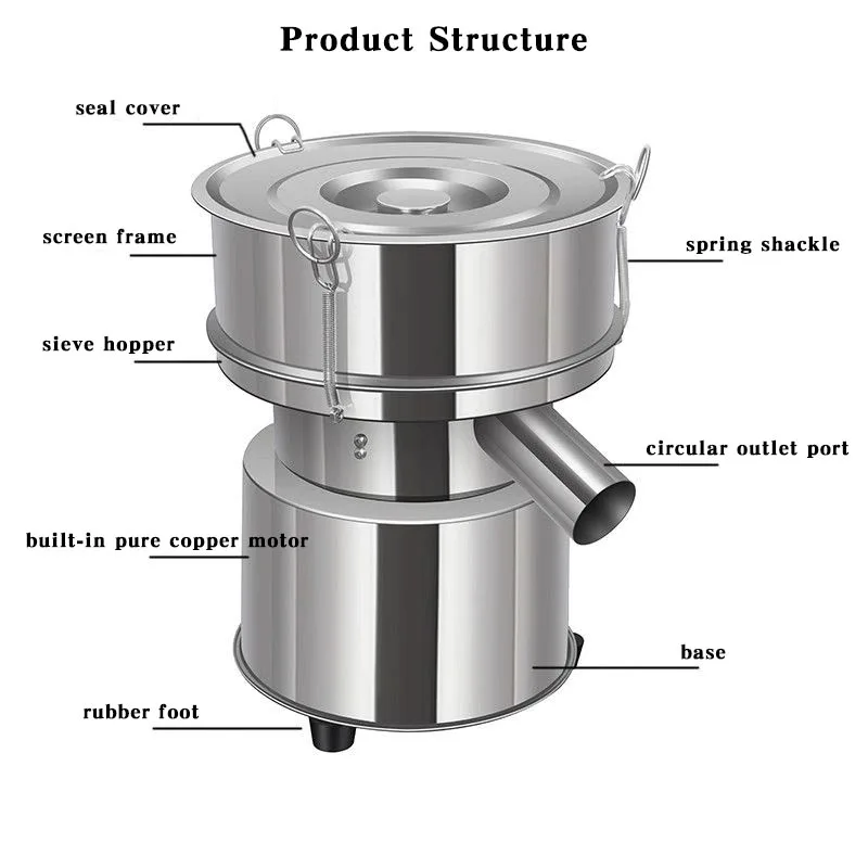 30 سنتيمتر الكهربائية تهتز الغربلة آلة مسحوق فحص آلة الفولاذ المقاوم للصدأ مختبر غربال شاكر تهتز الشاشة 1350N/دقيقة #5