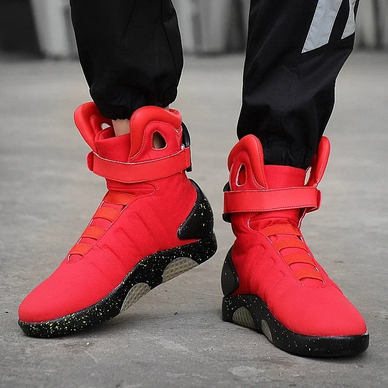 Men Boots Back to Future Adult USB Charging LED Shoes with Remote Control for Men and Women Boots for Party Mag Cool Shoes view 5