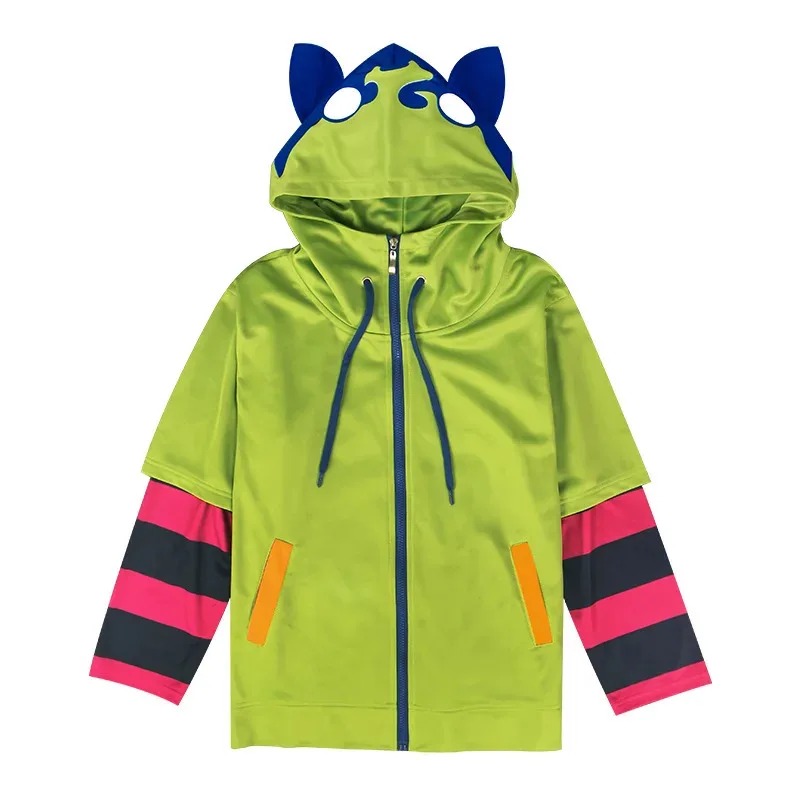 أزياء أنيمي SK8 ذا إنفينيتي ميا تشينين التأثيرية أزياء الهالوين بدلة ريكي كيان موحدة بغطاء للرأس باللون الأخضر والأصفر للنساء والرجال