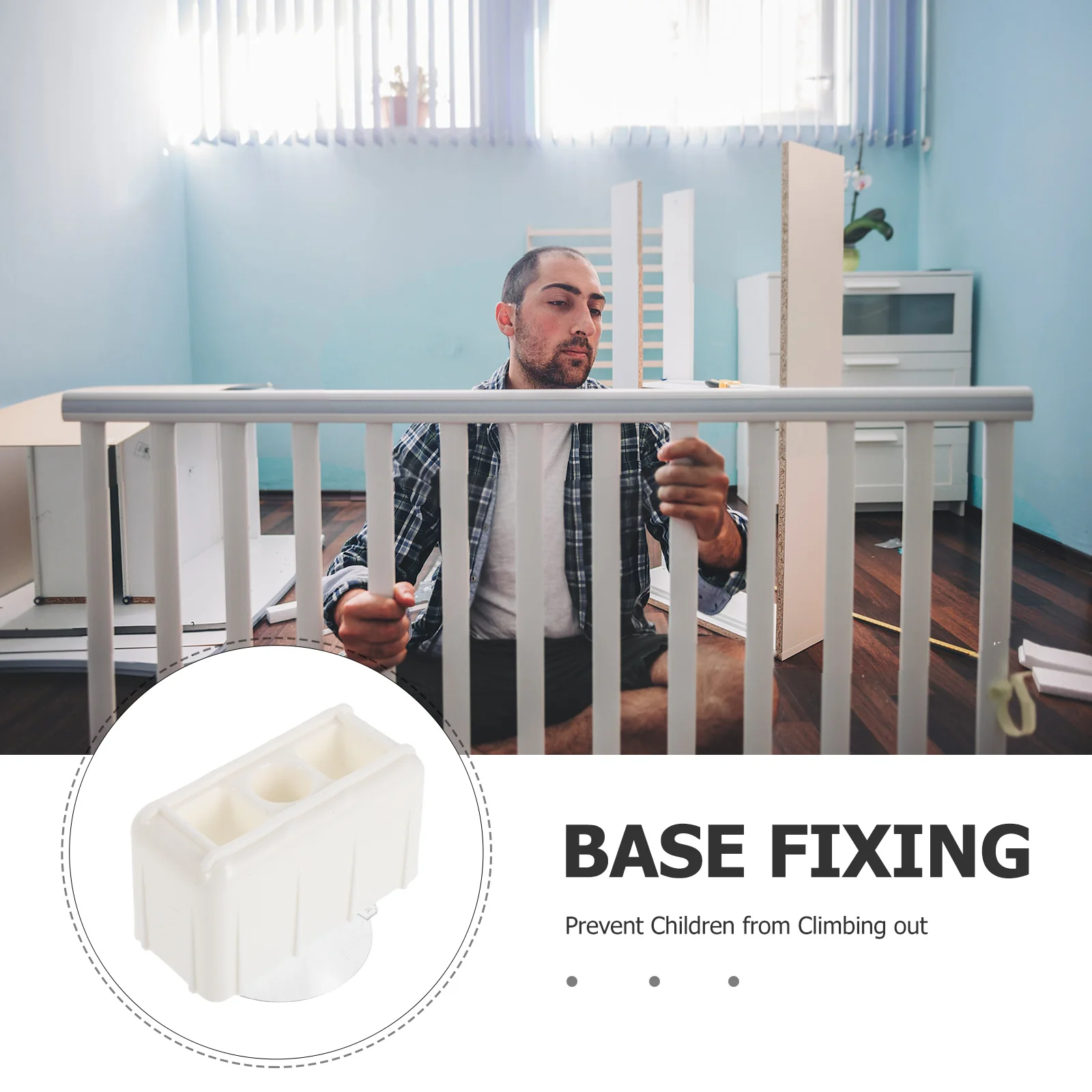 5 Stück Laufstall-Eckstabilisatoren, Baby-Tor-Verstärkungsklammern, modernes, minimalistisches Design, sichere Spielbereich-Organizer für Kleinkinder