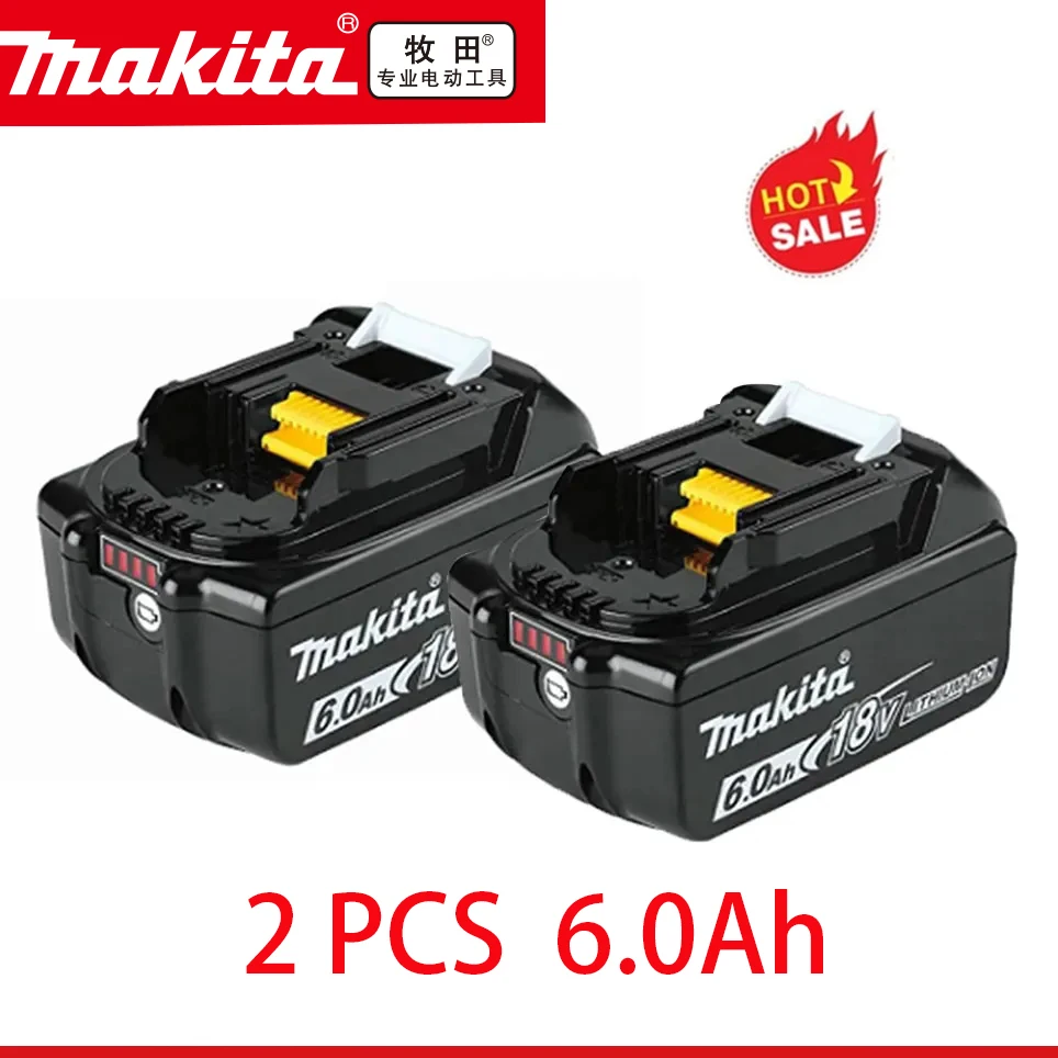 

Batería recargable de 18V para Makita, herramientas eléctricas de 6Ah, 18V, makita con reemplazo iones litio LED, LXT, BL1860B