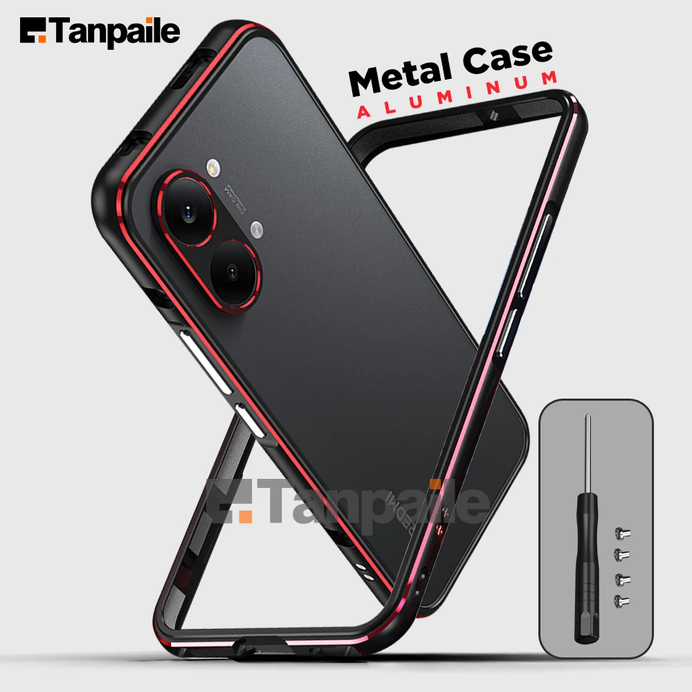 

For Redmi Turbo5 Max Turbo3 / POCO F6 Metal Case Aluminum Frame Bumper Shockproof Heat Dissipation Phone Cover