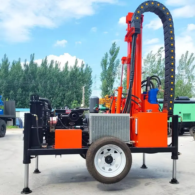 

Индивидуальная колесная гидравлическая буровая установка для водяных скважин 150 м 200 м портативная подземная буровая установка для скважин