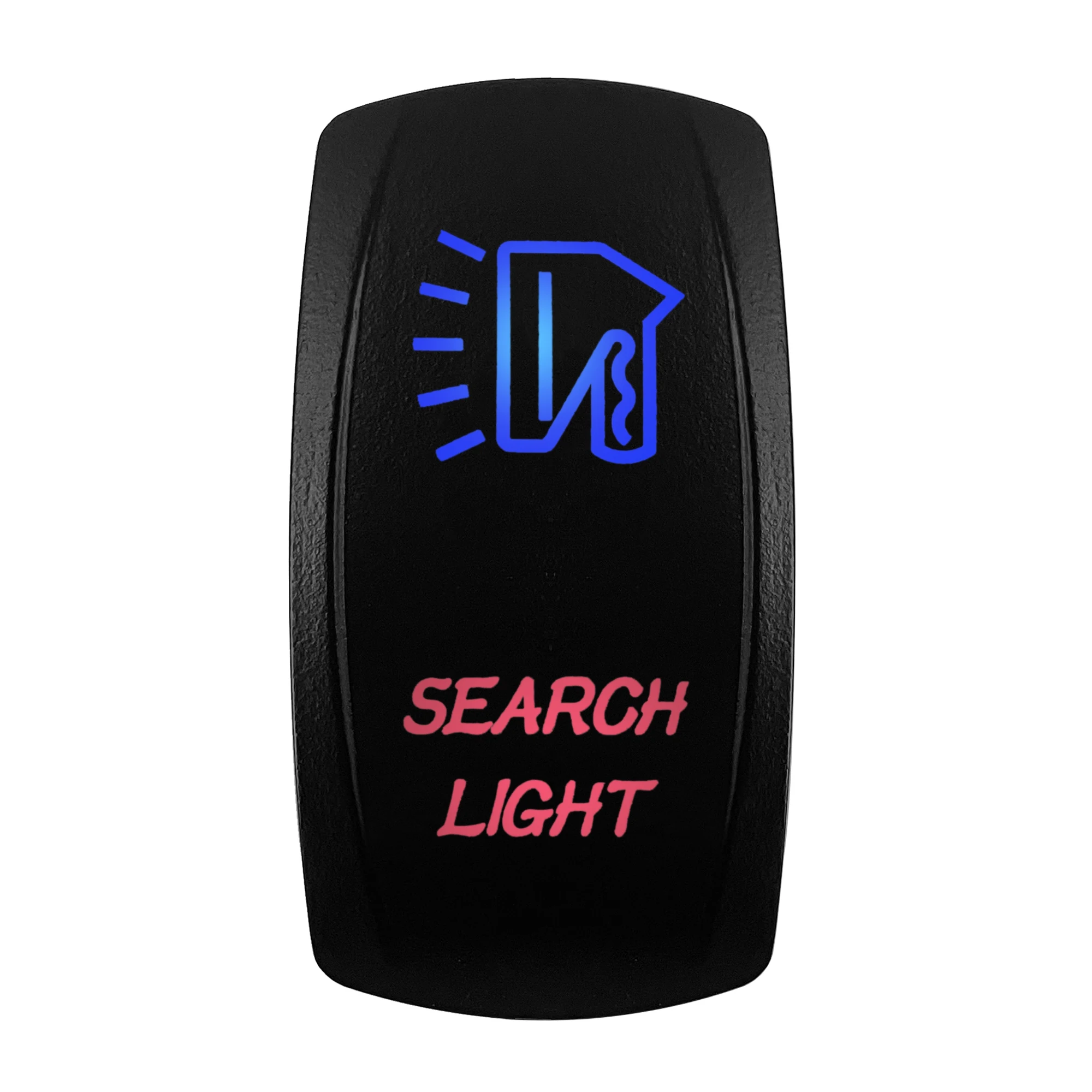 Blue & Red Led Rocker Switch Waterproof 5Pin SPST On/Off 12V/24V Underwater Light Defog A/C for Car Boat Truck RV Boat Off Road