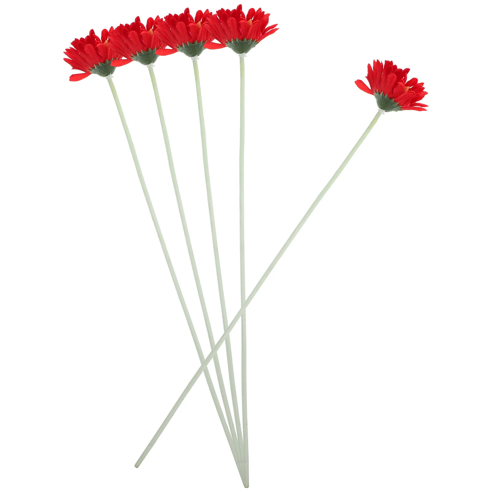

5Pcs Artificial Red Gerbera Daisy Flowers 55cm Length Realistic for Wedding Bouquet Party Home Decoration Artificial Gerbera