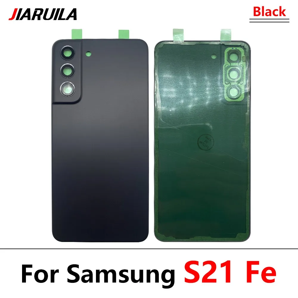 NEW Back Battery Door Rear Housing Cover Case with Camera Glass Lens With Glue Adhesive For Samsung S21 Ultra / S21 Fe