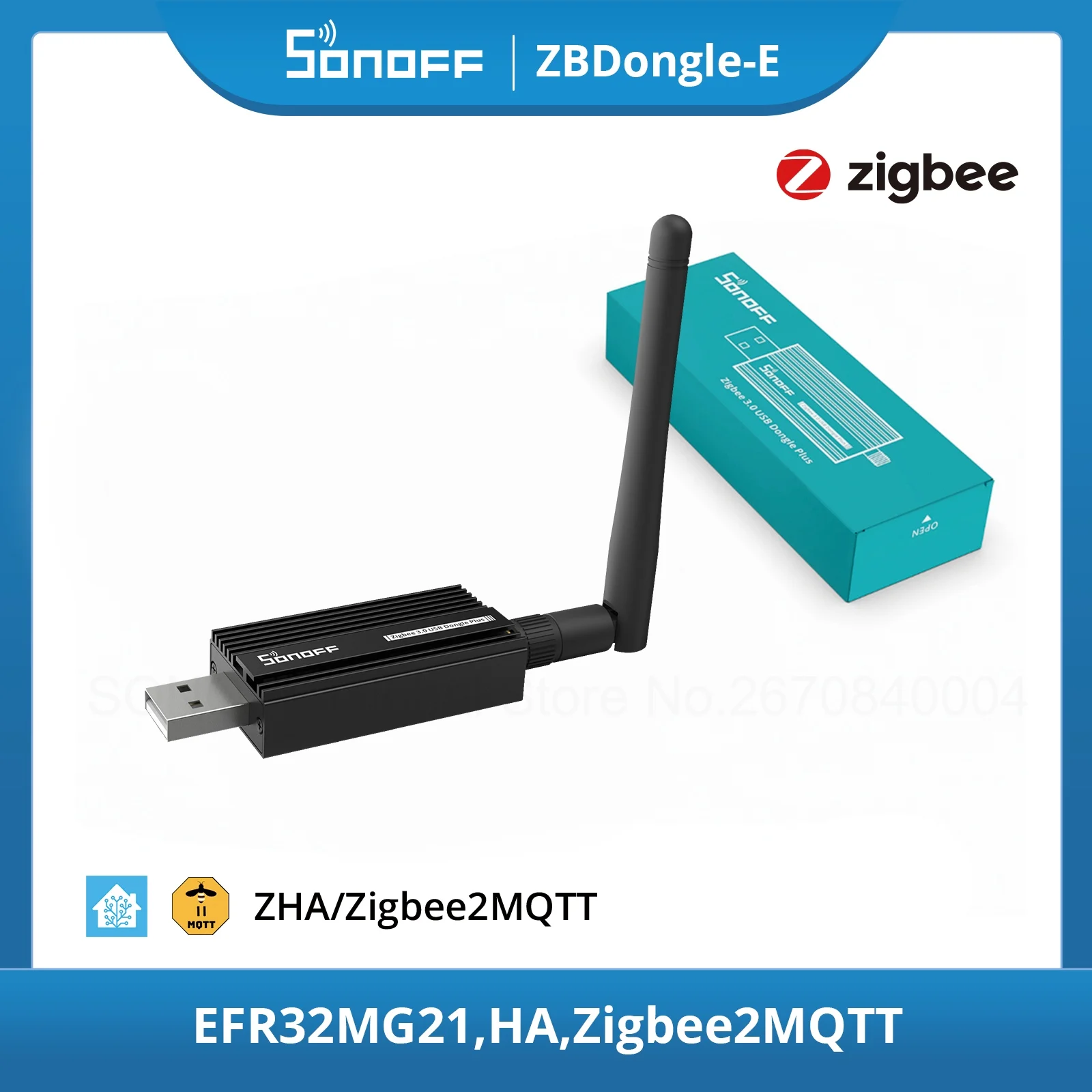 SONOFF ZBDongle-E 3.0 USB Dongle Universal ZigBee Gateway via ZHA or Zigbee2MQTT Support SONOFF ZBMINI S26ZBR2 SNZB