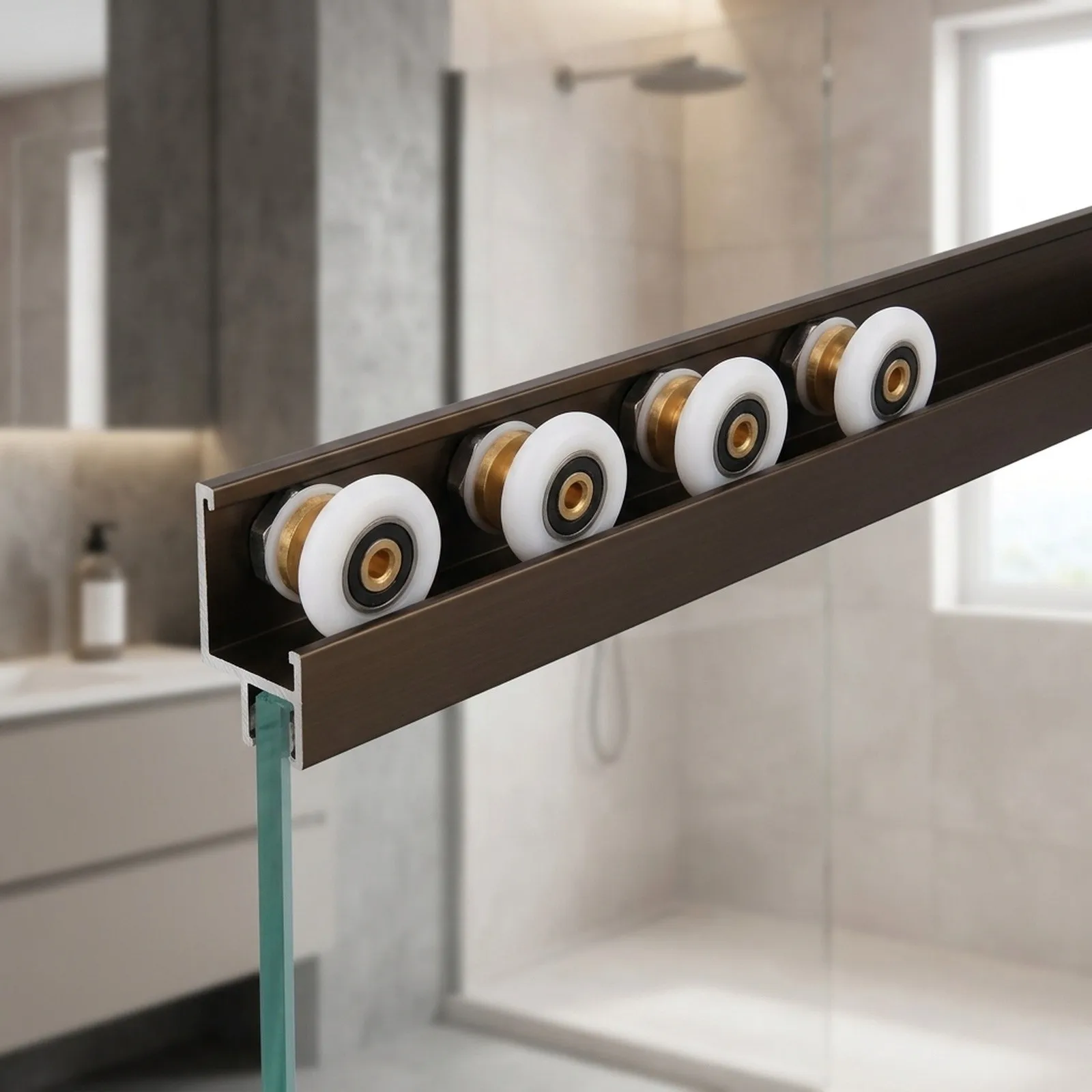 Quality Is Guaranteed Brand New Shower Door Rollers Door Rollers 4 * 4-6mm Nylon Outer Wheel Stainless Steel Screw Cap