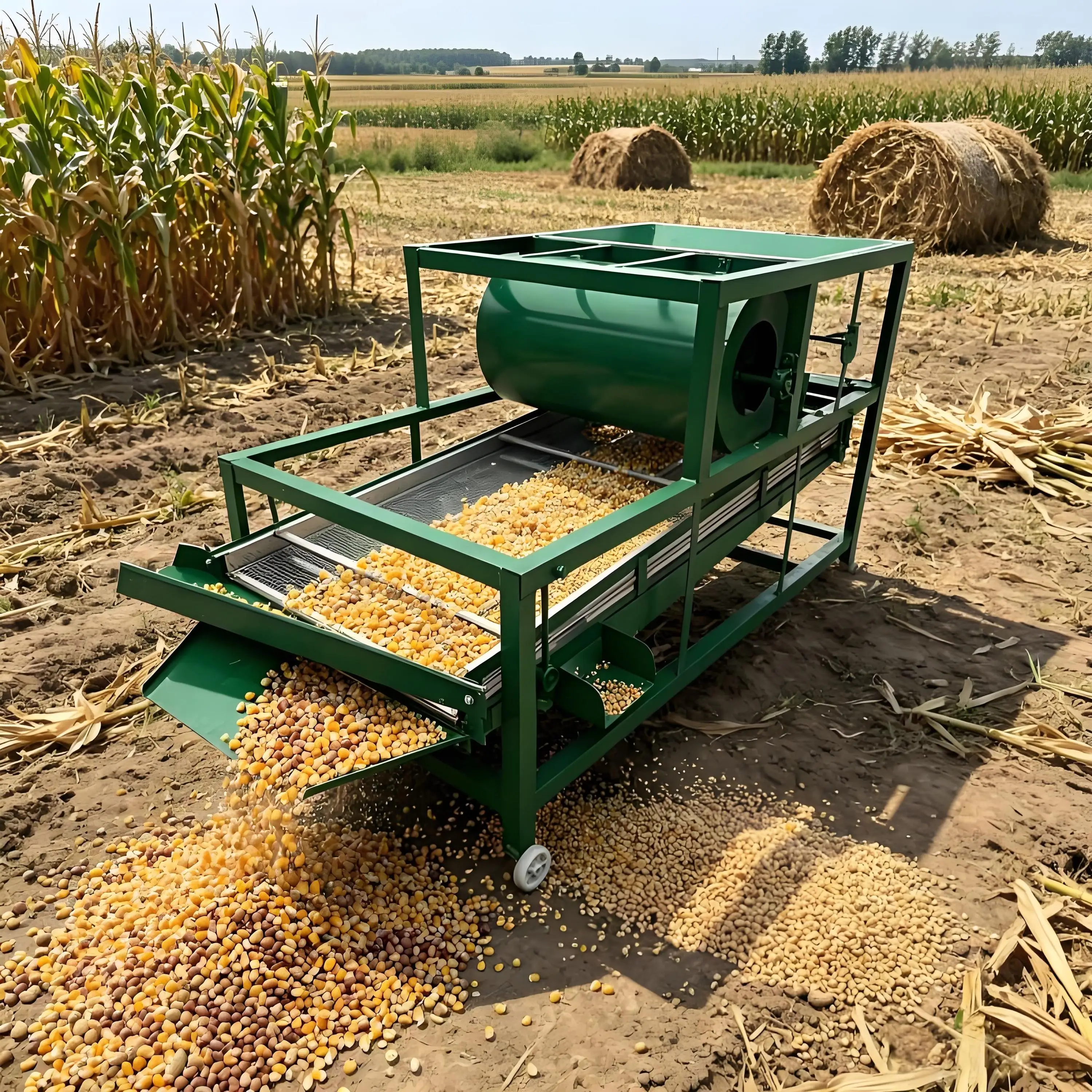 Commercial Industrial Grain Screening Machine, Automatic Seed Cleaning Separator, Corn Wheat Grain Sorting Processing Equipment