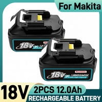 Original 18V Rechargeable Lithium Battery 6Ah 12Ah, for Makita 18V Battery BL1840 BL1850 BL1830 BL1860B LXT 400🔋🔋