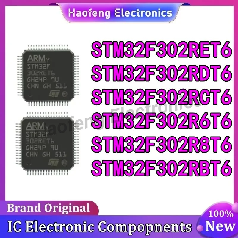 STM32F302R6T6 STM32F302R8T6 STM32F302RBT6 STM32F302RCT6 STM32F302RDT6 STM32F302RET6 STM32F302 STM32F STM IC MCU Chip LQFP-64