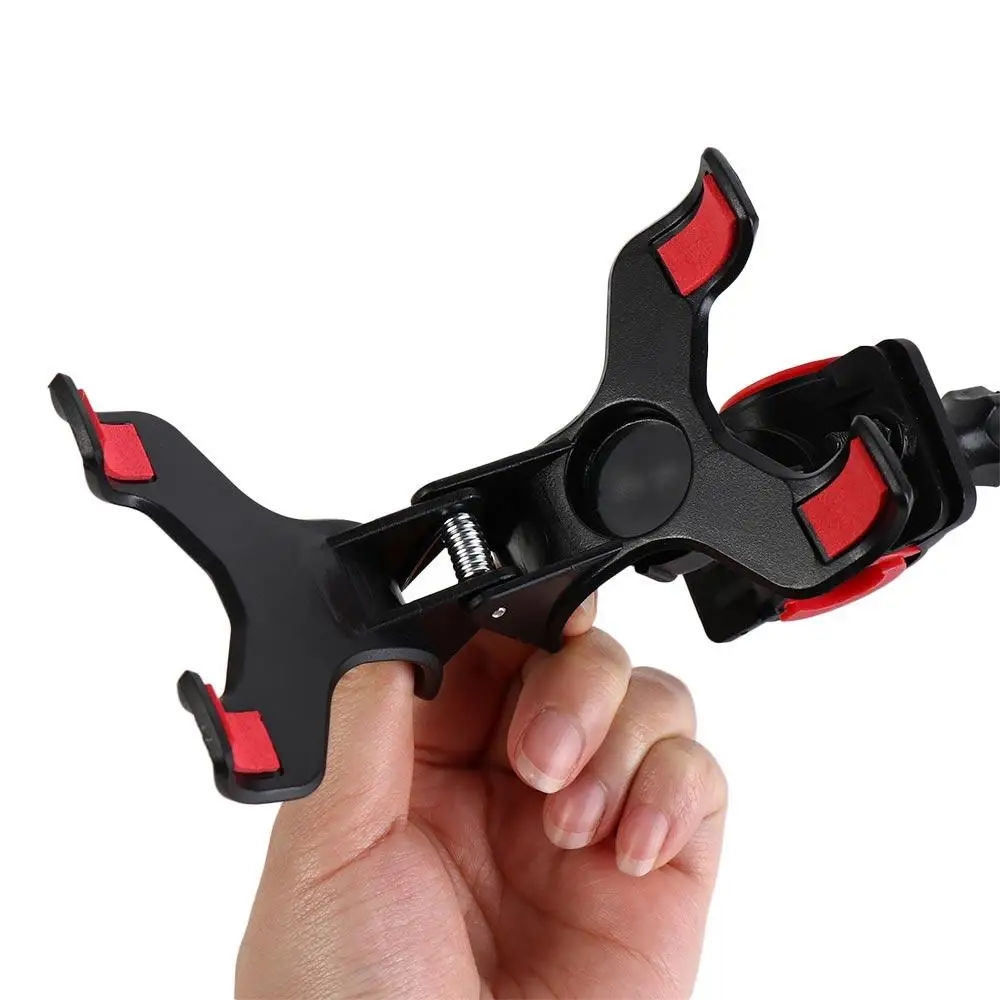 Bicycle Motor Handlebar Mount Cell Phone Holder Universal Black Smart Phones Holder Microphone Stand For Smart Phones Mic