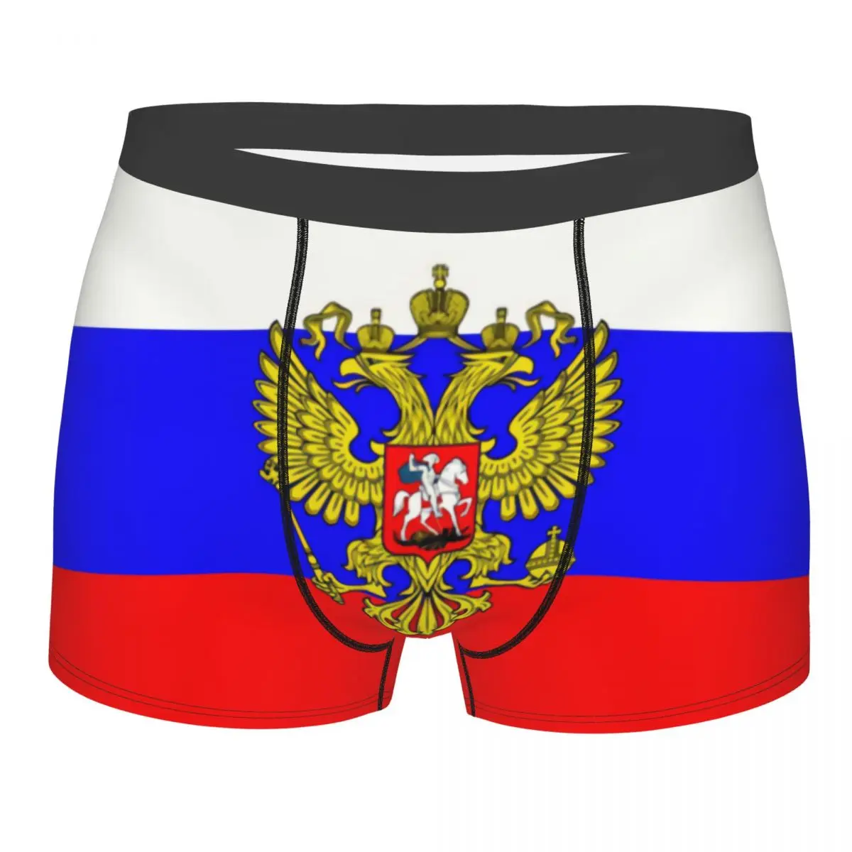 Novelty Russian Flag Boxers Shorts Underpants Men's Breathbale Briefs Underwear