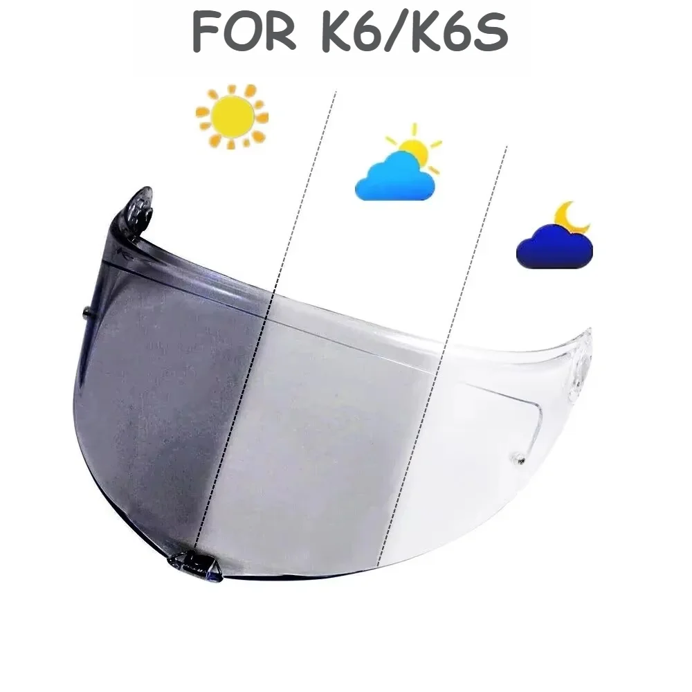 

Фотохромный козырек для AGV K6 K6s, шлем, очки, экран, аксессуары для лобового стекла, автохромные линзы
