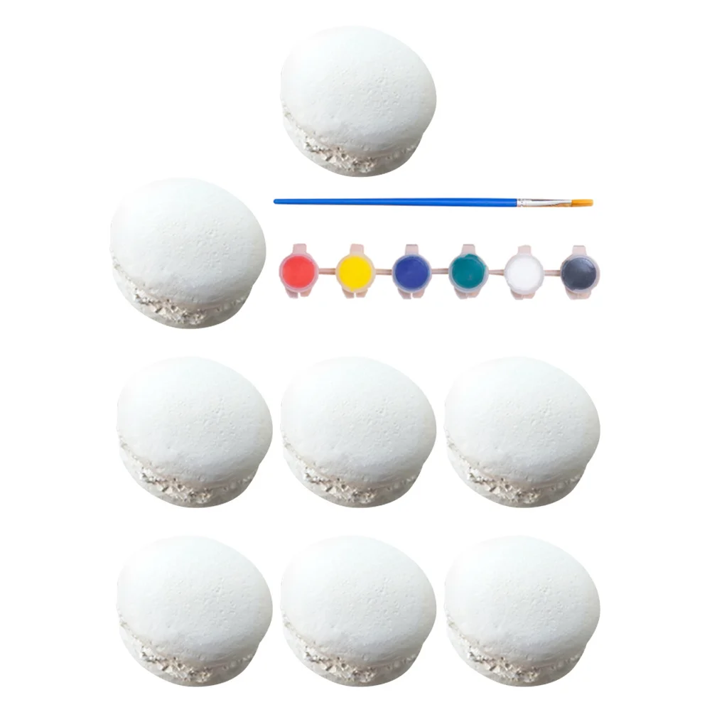 1 Zestaw Form do Malowania Makaroników z Gipsu dla Dzieci, Kreatywne Rękodzieło DIY do Malowania dla Dzieci, Kolorowe Graffiti Makaroniki dla Dzieci