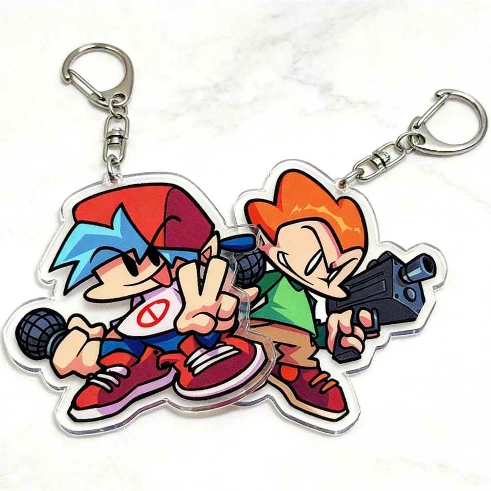 Cute Anime Game Boyfriend Girlfriend Keychains for Accessories Bag Game Lover Keyring Jewelry Friends Gaming Gamer Fans Gifts
