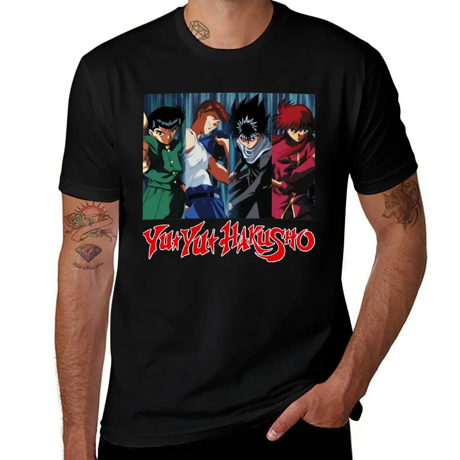 Adaptive Spirit World Detective Investigating Ghosts Yuyu Hakusho Manga Main Characters Funny Arts M T-Shirt